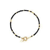 Armband kralen Ziggy | Zwart - Goud