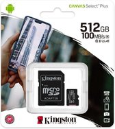 Kingston Canvas Select Plus microSD Card 10 UHS-I - 512GB - inclusief SD adapter