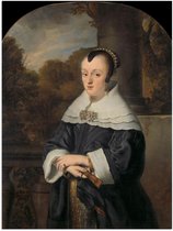 Poster – Oude meesters - Portret van Maria Rey, Ferdinand Bol, 1650 - 30x40cm Foto op Posterpapier