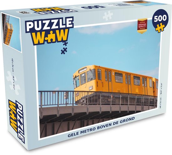 Puzzel 500 stukjes Metro - Gele metro boven de grond - PuzzleWow heeft  +100000 puzzels | bol.com
