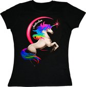 T-shirts ladies - unicorn - Black - XL