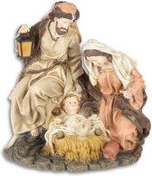 Kerststal - geboorte Jezus - resin - kerstdecoratie - 22,2cm hoog