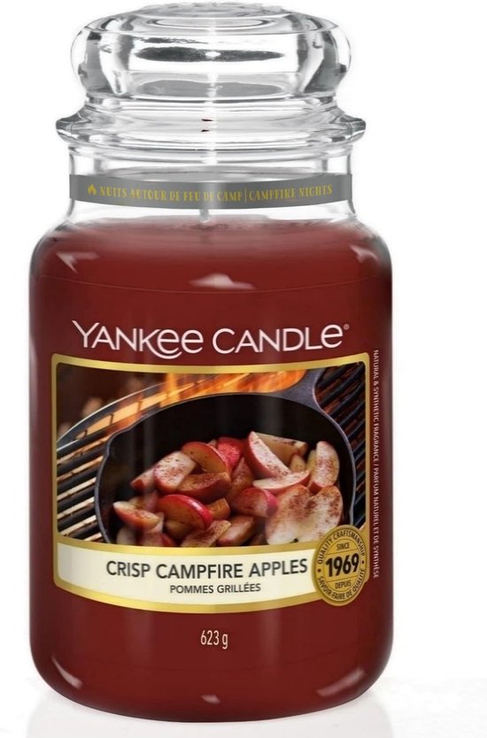 Yankee Candle Crisp Campfire Apples Large Jar - 150 h - Rood