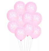 Roze Ballonnen Set 10 stuks - met opdruk It's a Girl - - Babyshower - Kraam Cadeau - Geboorte - Hoera een Meisje