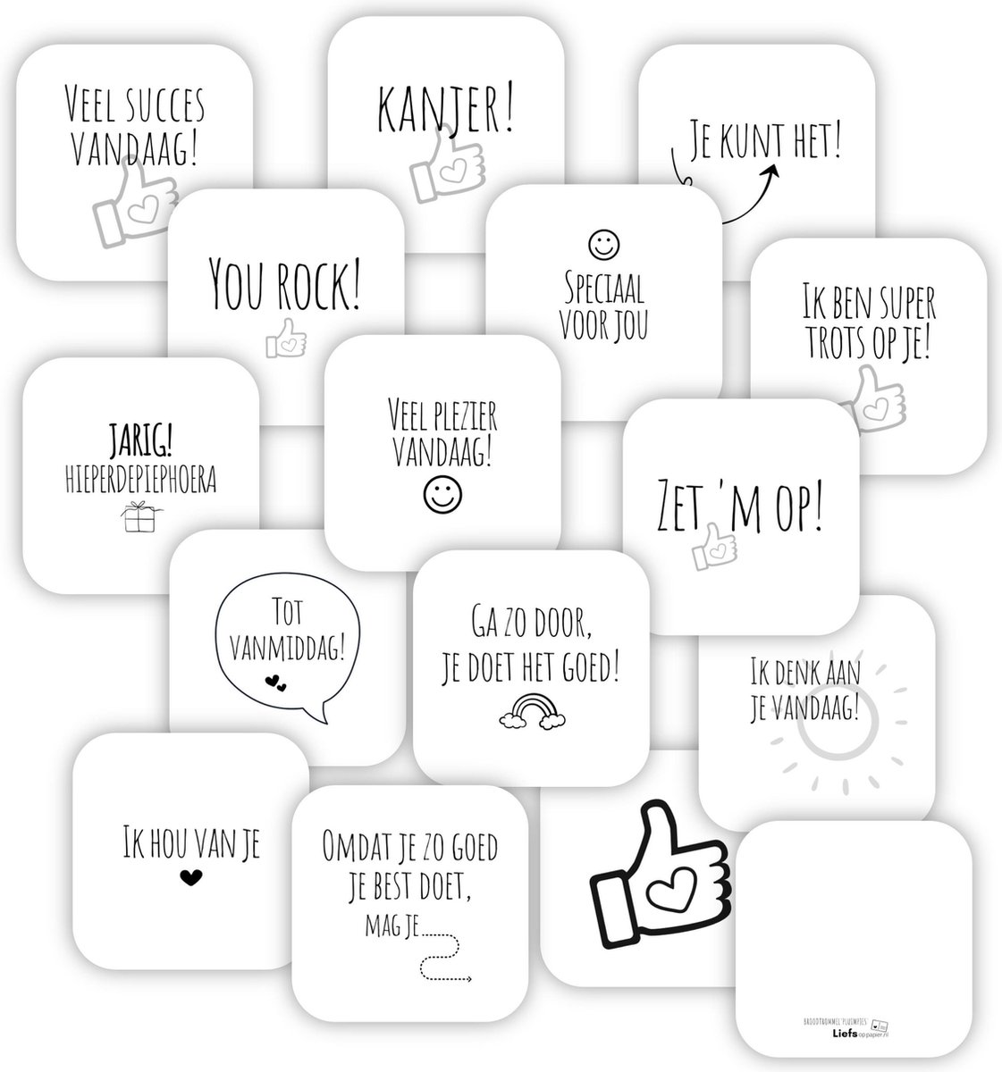 Broodtrommel Pluimpjes Motivatiekaartjes Liefs Op Papier Bol broodtrommel-pluimpjes-motivatiekaartjes-liefs-op-papier-bol