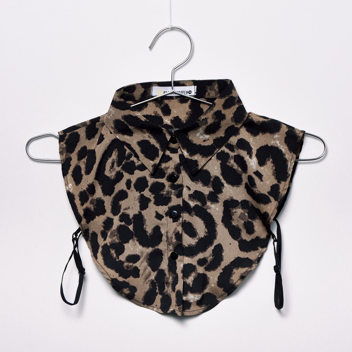 Los Kraagje Tijgerprint Bruin - High Quality Puntkraag Blouse Kraagje Dames - Kraagjeskopen.nl