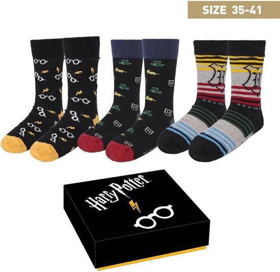 Warner Bros - Harry Potter - Chaussettes en coffret cadeau - 3 paires 35-41