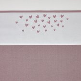 Meyco Hearts ledikant laken - lilac - 100x150cm