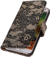 Wicked Narwal | Lace bookstyle / book case/ wallet case Hoes voor Samsung Galaxy E7 Zwart