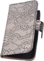 Wicked Narwal | Lace bookstyle / book case/ wallet case Hoes voor sony Xperia E3 D2203 Zwart