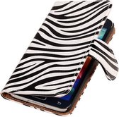 Wicked Narwal | Zebra bookstyle / book case/ wallet case Hoes voor Samsung Galaxy Note 3 Neo Wit