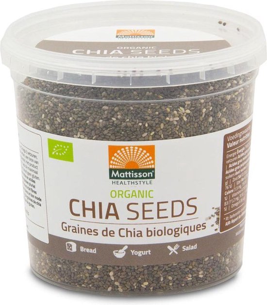 absolute chia seeds chia zaden raw - 250g