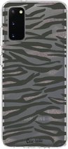 Casetastic Samsung Galaxy S20 4G/5G Hoesje - Softcover Hoesje met Design - Zebra Army Print