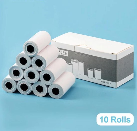 10 rollen thermische papierrollen voor kinderen, thermisch printen camera fotopapierrollen, camerafrukpapier, wit Instant Print Camera navulpapier voor Instant Camera voor Kid's Instant Camera