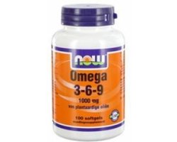 NOW Foods NOW Foods Omega 3-6-9 - Combinatie van 5 Plantaardige Oliën - 1000 mg - 100 Softgels - 100 stuks