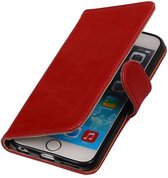 Wicked Narwal | Premium TPU PU Leder bookstyle / book case/ wallet case voor iPhone 6/s Plus Rood