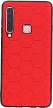 Wicked Narwal | Hexagon Hard Case voor Samsung Samsung Galaxy A9 2018 Rood