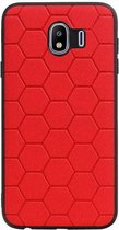 Wicked Narwal | Hexagon Hard Case voor Samsung Samsung Galaxy J4 Rood