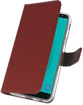 Wicked Narwal | Wallet Cases Hoesje voor Samsung Galaxy J6 2018 Bruin