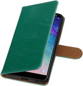Wicked Narwal | Premium bookstyle / book case/ wallet case voor Samsung Samsung Galaxy A6 2018 Groen