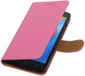 Wicked Narwal | bookstyle / book case/ wallet case Hoes voor Motorola Moto C Roze