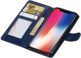 Wicked Narwal | iPhone X Portemonnee hoesje booktype wallet case DonkerBlauw