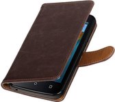 Wicked Narwal | Premium TPU PU Leder bookstyle / book case/ wallet case voor Huawei Y560 Mocca