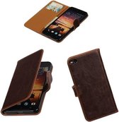 Wicked Narwal | Premium TPU PU Leder bookstyle / book case/ wallet case voor HTC One X9 Bruin