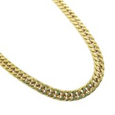 Gourmet ketting goudkleurig 6mm 60cm rvs kettingen