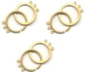 3 Metal Ring Sets - 20mm - Goudkleurig