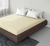 Comfortabele Jersey Eenpersoons Hoeslaken Creme | 90/100x200 | Heerlijk Zacht | Rondom Elastiek