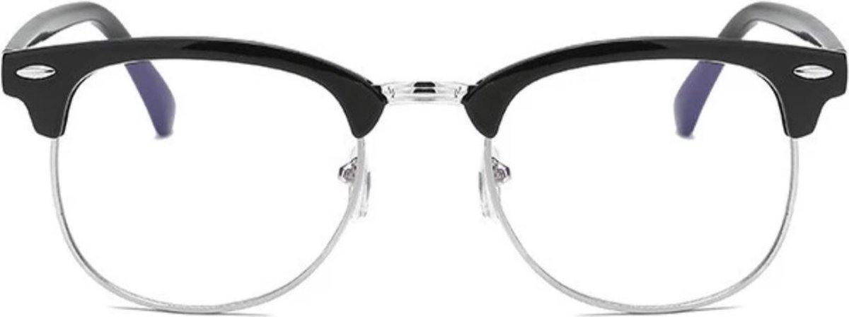 Oculaire | Skagen | Mat-zwart | Veraf-bril |-1,00 | Anti-blauwlicht | Inclusief brillenkoker en microvezel doek | Geen Leesbril |