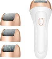 LOUZIR Oplaadbare Elektrische Eelt Grinder- Foot cleaner- Eelt verwijderaar -  USB oplaadbaar - Voet Manicure- Rasp hakken remover - voetverzorging plus 3 opzetstukken