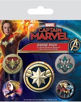 Marvel Captain Marvel - set 5 Badges - Buttons