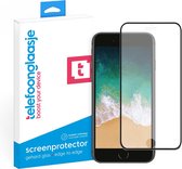 iPhone 7 Plus Metalen Glazen screenprotector (ZWART) | Tempered glass | Gehard glas