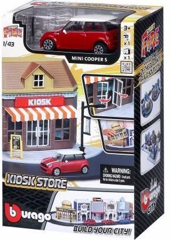 bloed Portaal moreel Bburago City Kiosk Store - Mini Cooper S 1/43 - Speelgoed voor kinderen -  Modelauto -... | bol.com