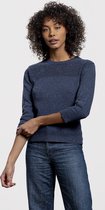 Loop.a life Duurzame Trui Weekend Sweater driekwart Jean Dames - Donkerblauw - Maat S
