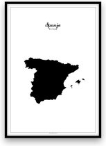 Spanje landposter - Zwart-wit