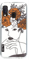Casetastic Samsung Galaxy A20e (2019) Hoesje - Softcover Hoesje met Design - Flower Girl Lines Print
