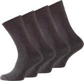 Sokken zonder knellend elastiek - 4 pack - Maat 39/42 - Antraciet