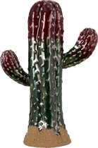 Mica Decorations Beeld Cactus Fuchsia 28,5 Cm Keramiek Groen/rood