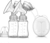 Loopio Elektrische dubbele borstkolf - Wit - Incl. drinkspeen - kolfapparaat - borstvoeding – 2 kolven - BPA vrij - 150 ml