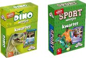 Spellenbundel - Kwartet - 2 stuks - Dino Kwartet & Sport Weetjes Kwartet