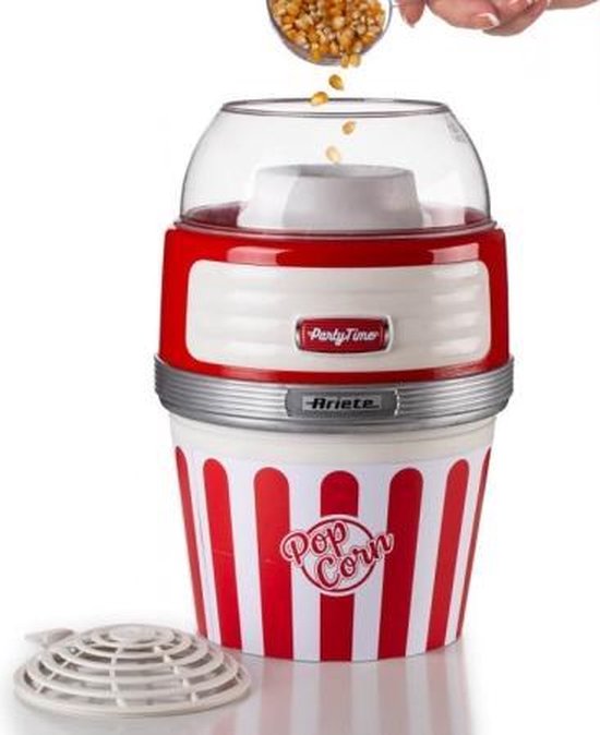 Ariete 2957/00 - 50's Style Popcornmachine - 1100 Watt - Bereidingstijd: 60 gram in 2 min - rood — afbeelding 2