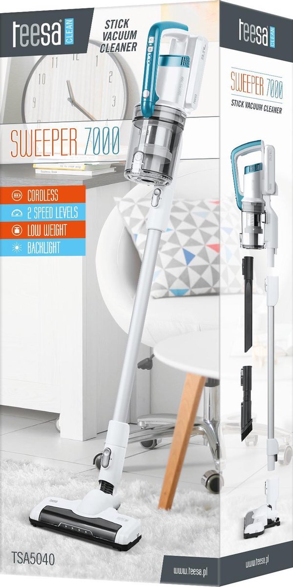 Teesa TSA5040 - Draadloze steelstofzuiger SWEEPER 7000, 2-in-1 – foto 8