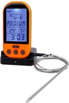 Vleesthermometer | BBQ thermometer | Kernthermometer | Draadloos | Oranje
