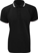 Kustom Kit Heren getipt Piqué Poloshirt met korte mouwen (Zwart/Wit)