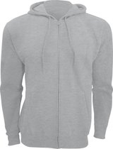 SOLS Heren Zeven Volle Zip Hooded Sweatshirt / Hoodie (Grijze Mergel)