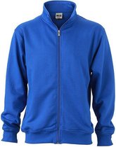 James and Nicholson Unisex Workwear Sweat Jacket (Koningsblauw)