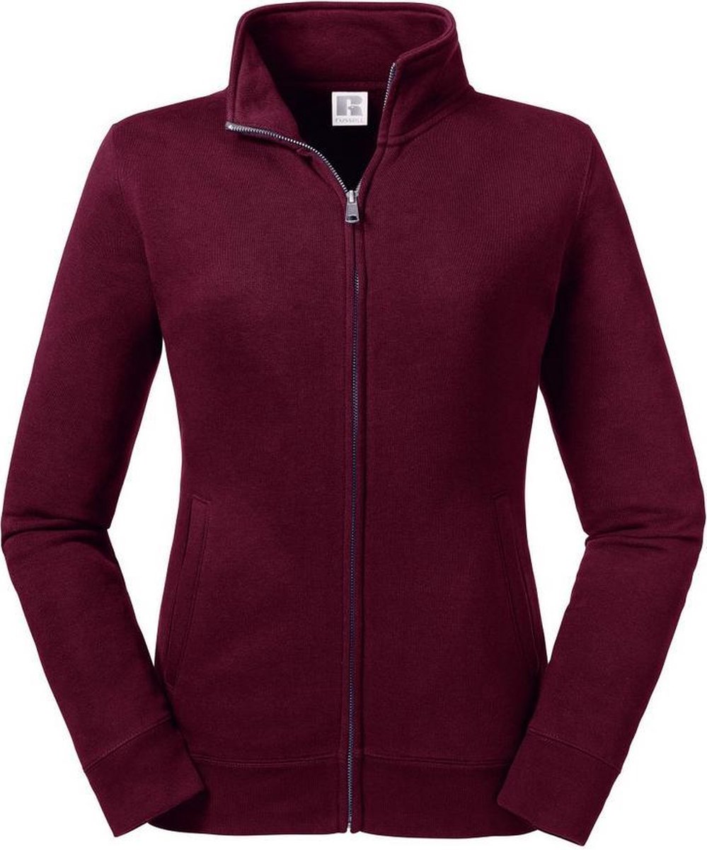Russell Dames/dames Authentieke Sweat Jacket Bourgondie